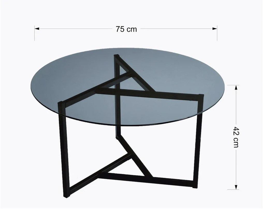 Dizajnový konferenčný stolík Neelix II 75 cm čierny