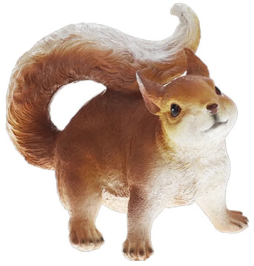 Záhradná figúrka z polystonu Squirrels, sada 3ks, 12 cm, hnedá