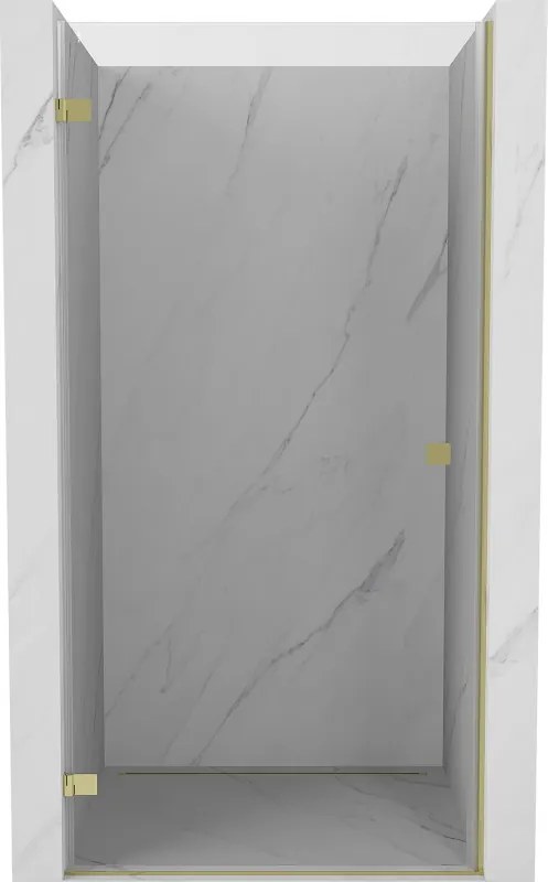 Mexen, Mexen Lunar-B výklopné sprchové dvere ľavé 85 cm, transparentné, zlaté - 832-085-000-50-00-L