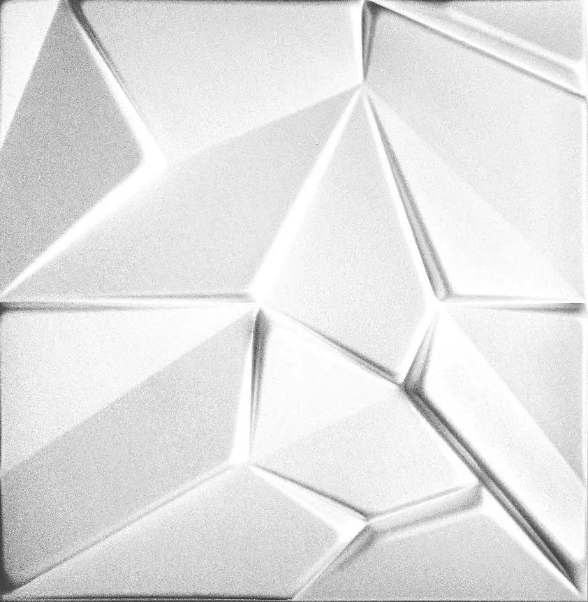 Stropné panely 3D XPS 0028, rozmer 50 cm x 50 cm, MERKUR biely, IMPOL TRADE