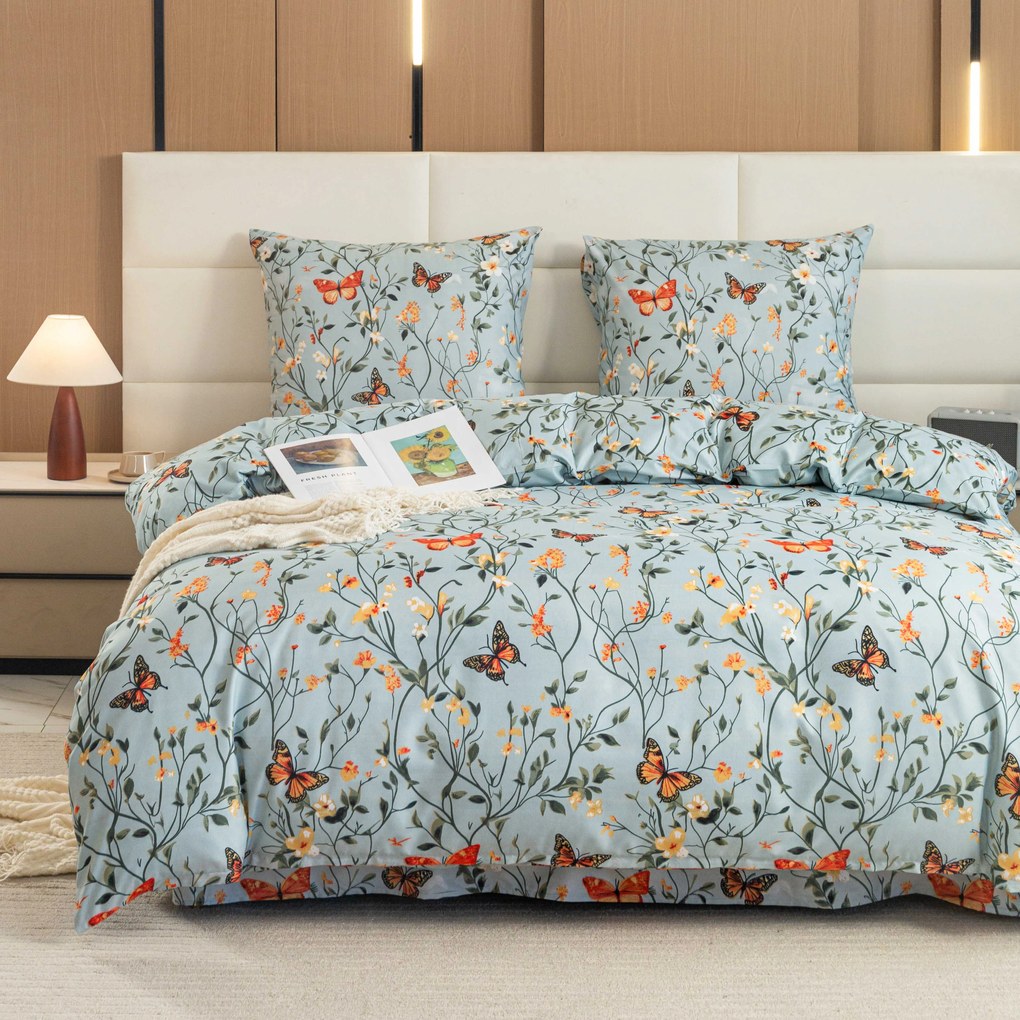 Obliečky z mikrovlákna MONARCH WINGS svetlomodré Rozmer obliečky: 70 x 90 cm | 140 x 200 cm