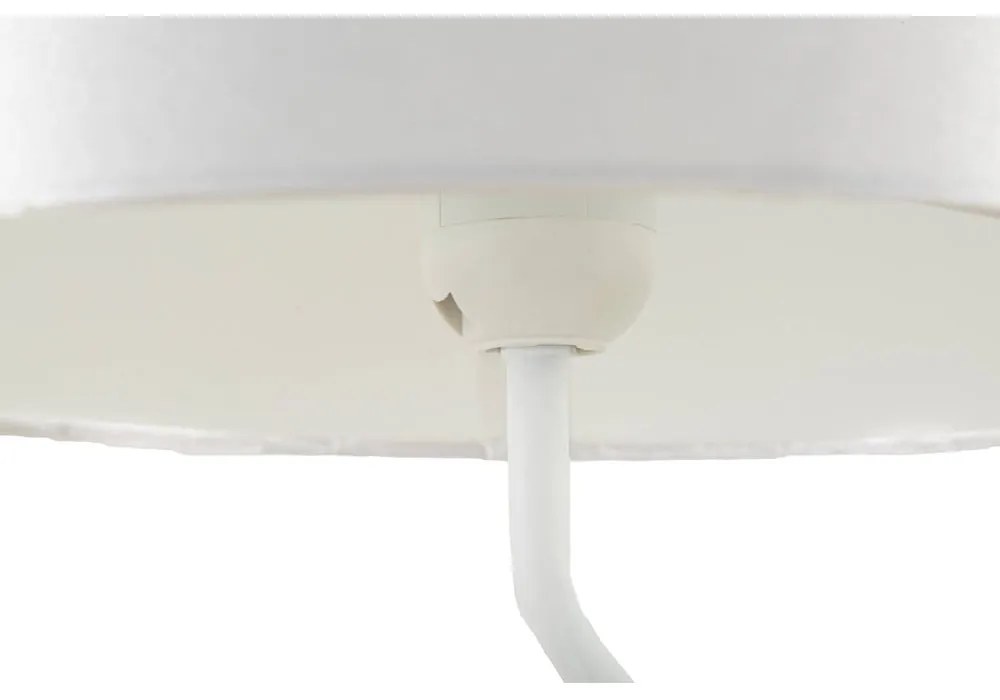 Stolová lampa s textilným tienidlom v bielo-zlatej farbe (výška 64 cm) Dancer – Mauro Ferretti