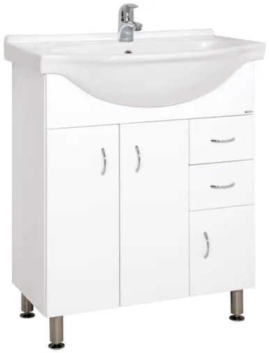 Keramia Pro kúpeľňová skrinka s umývadlom 70,5x50,5 cm biela PRO70DV