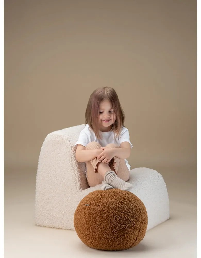 Krémové detské kresielko z textílie buklé Cloud – Wigiwama