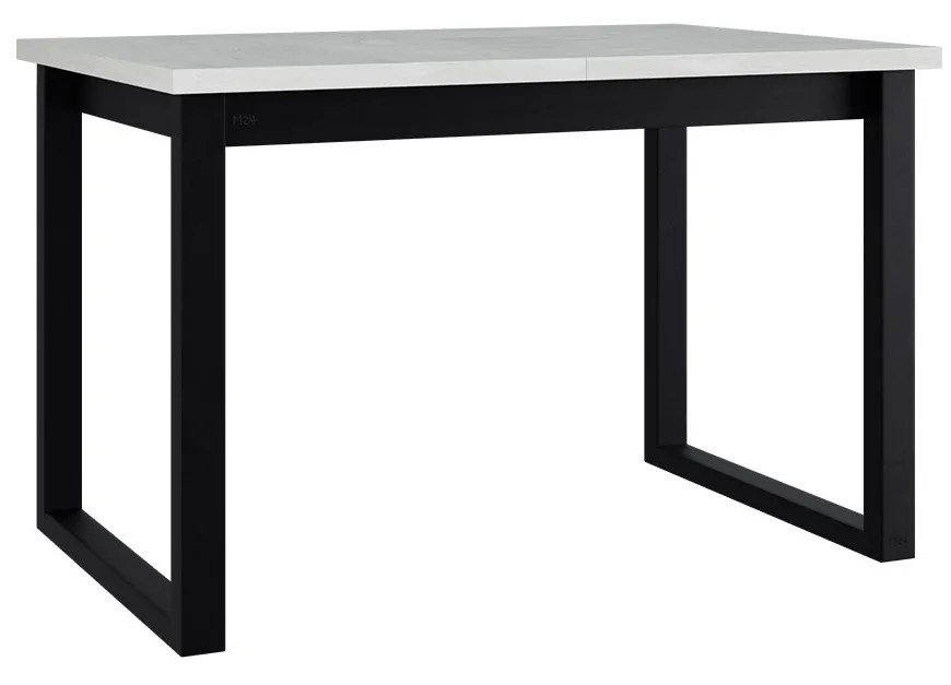 Jedálenský stôl Elarno 92 x 160/240 III L, Morenie: dub artisan L, Farby nožičiek: čierne kovové