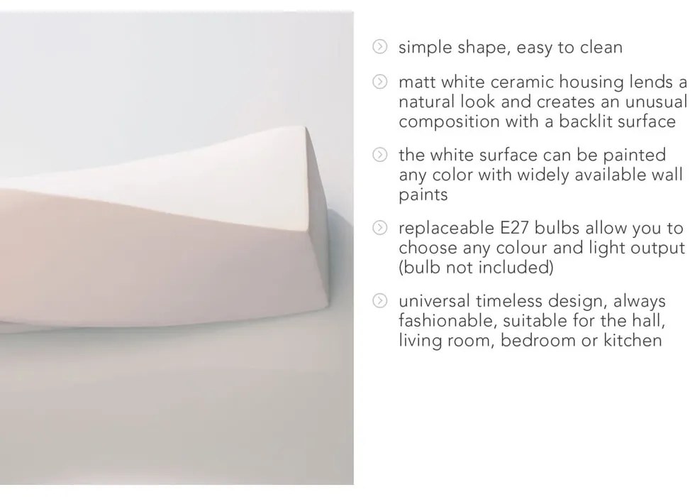 Nástenné keramické svietidlo Sollux Taurus