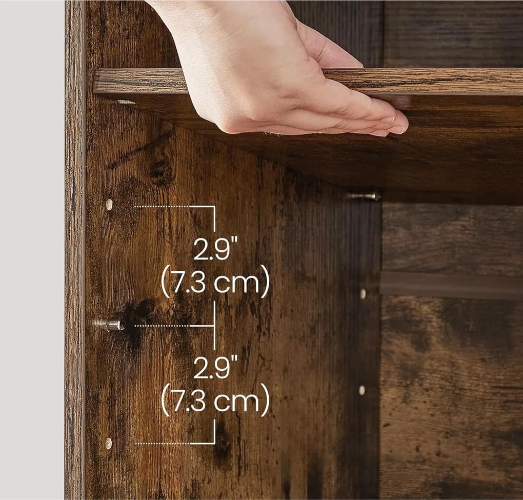 Botník Vasagle Endersen 78,5 cm hnedý/čierny