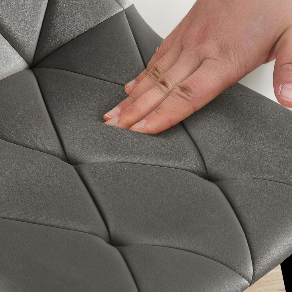 Jedálenská stolička Clairton zamat - antracit