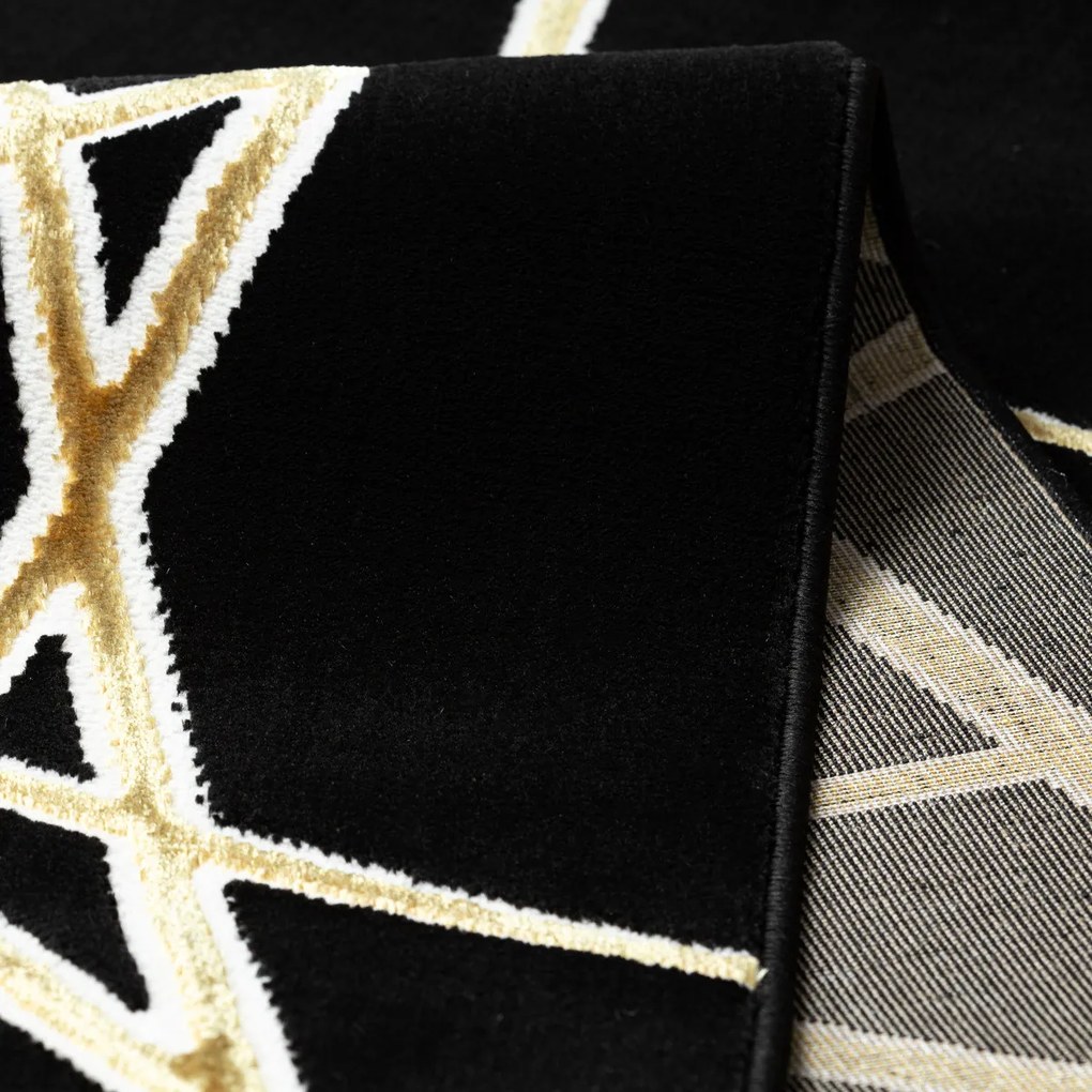 Kusový koberec Allure 1964 black/gold, 200x290, čierna, kancelária, Dywany Łuszczów