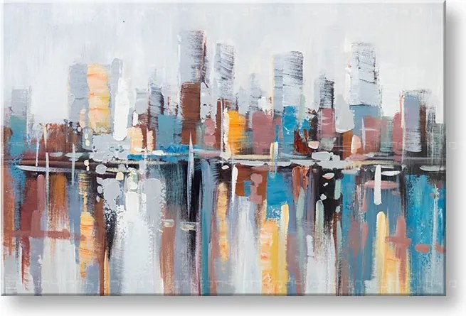 Maľovaný obraz na stenu MESTO 90x60 cm