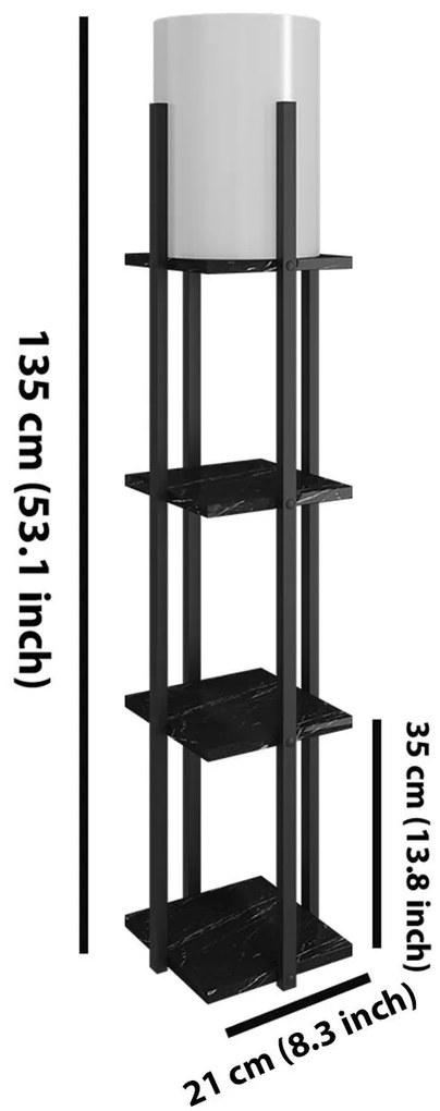 Stojacia lampa Nora I čierna