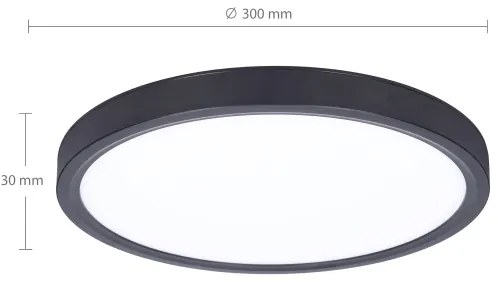 Brilagi-LED Stmievateľné svietidlo ESTELA LED/36W/230V 3000-6500K ø 30 cm čierna+DO