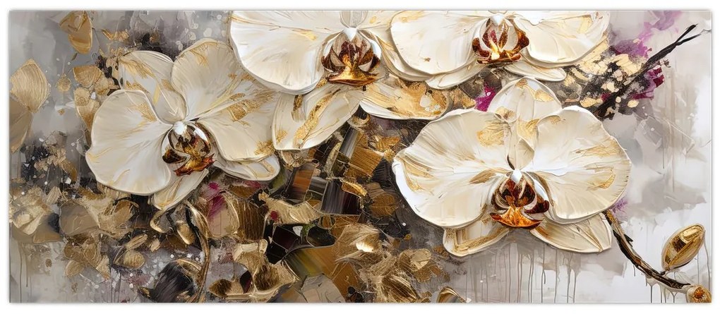 Obraz - Orchidey (120x50 cm)