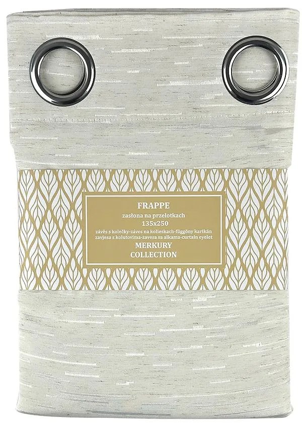 Záves na prechodkách Frappe 135x250 natural Merkury Home