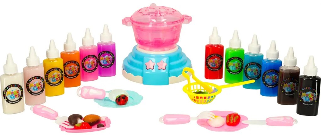 KIK 3D kryštálové lepidlo magické kuchynské šablóny kreatívna sada 62 položiek modrá