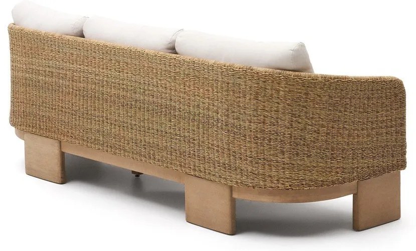 Béžová/v prírodnej farbe záhradná pohovka z umelého ratanu Xoriguer – Kave Home