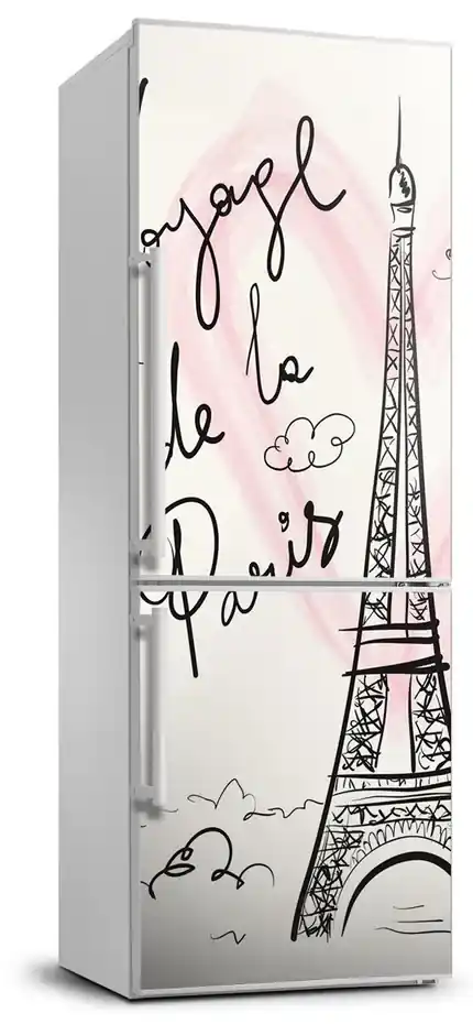 Nálepka tapeta na chladničku Eiffelova veža Paríž  FridgeStick-70x190-f-83608370 | BIANO