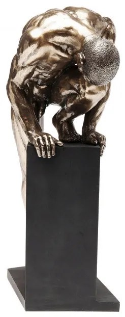 KARE DESIGN Dekoratívny predmet Nude Man Stand 35 cm bronzový 35,5 × 25,5 × 12,5 cm
