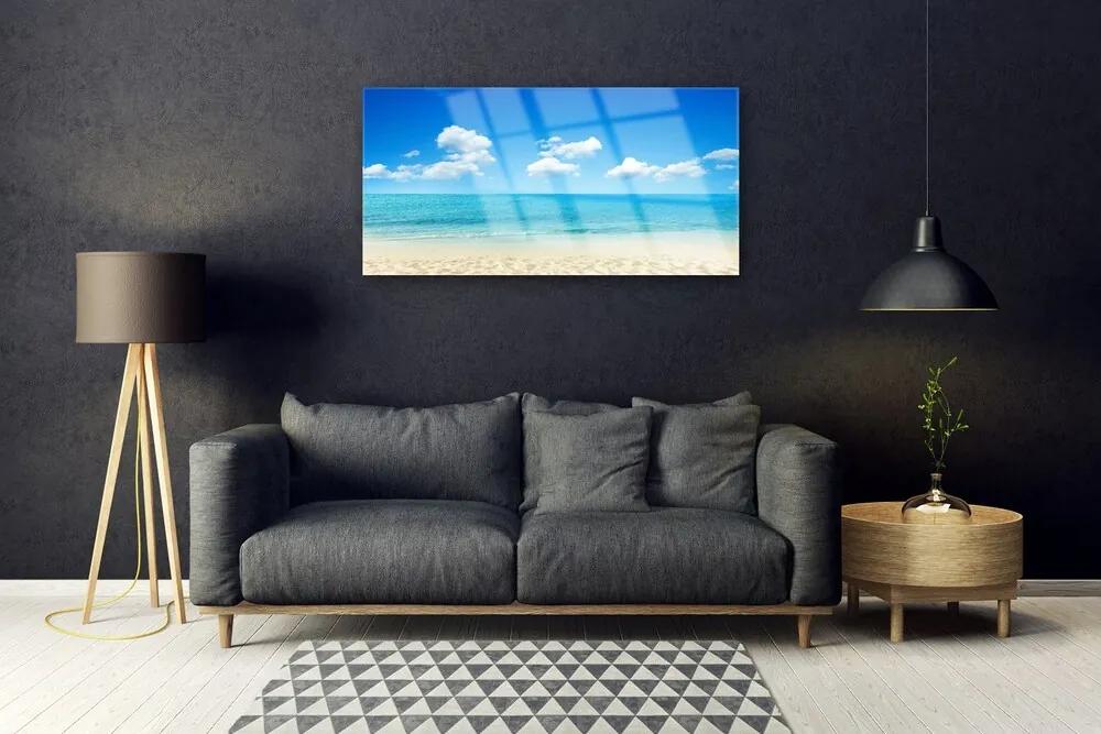 Skleneny obraz More modré nebo 120x60 cm