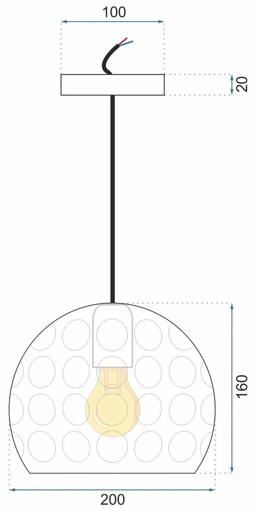 Toolight, závesná zrkadlová lampa 1xE27 APP275-1CP, strieborná, OSW-00874