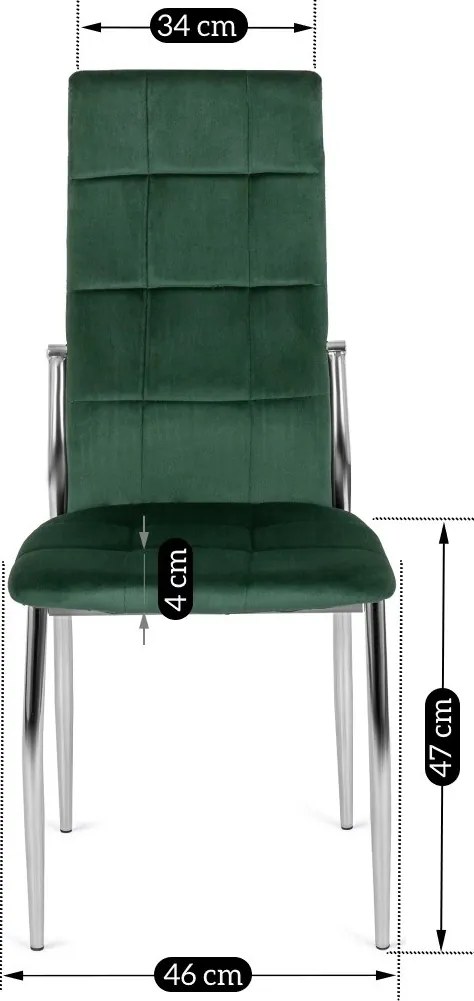 Čalouněná jídelní židle MOLLY zelená