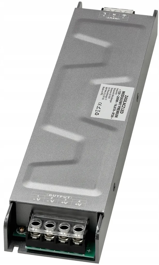 BERGE Prémiový modulárny LED zdroj 12V - 200W - 16A - IP20
