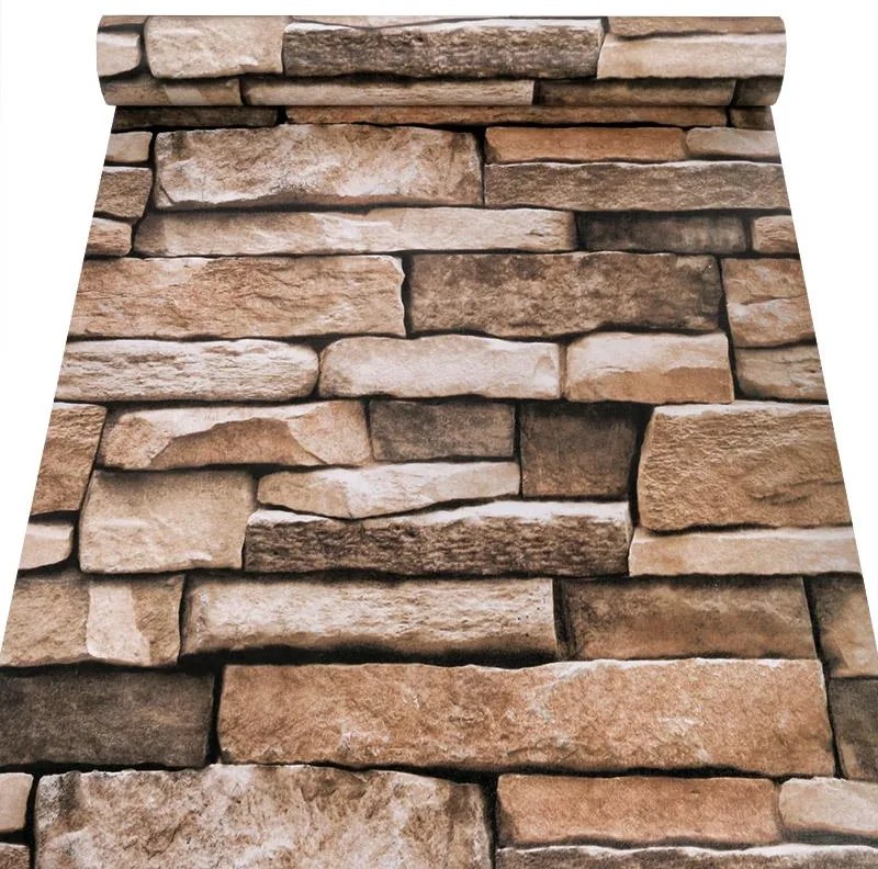 Samolepiace tapety 45 cm x 10 m IMPOL TRADE 9245kameň ukladaný hnedý samolepiace tapety