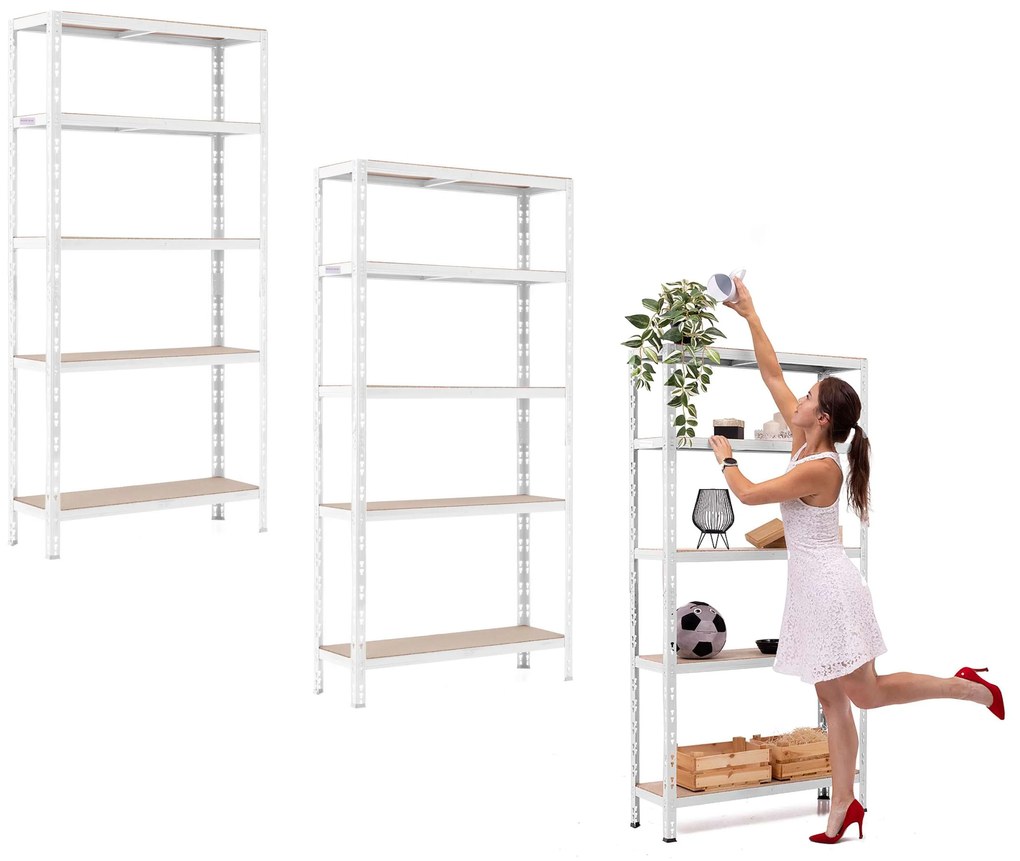 Balíček 3xSUPER EKO HIT - Policový regál Trestles RNDU-KUI 1800x900x300, nosnosť 875 kg, 5 políc Farba: čierna