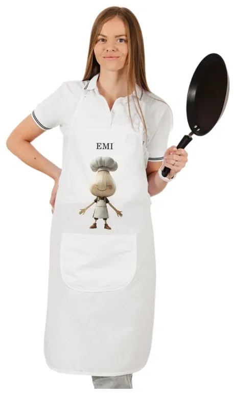 Kuchynská zástera Garlico EMI, biela