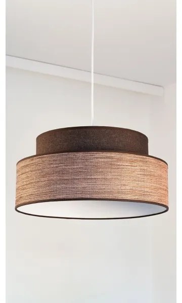 Luster na lanku GRACE 1xE27/60W/230V pr. 40 cm hnedá/béžová