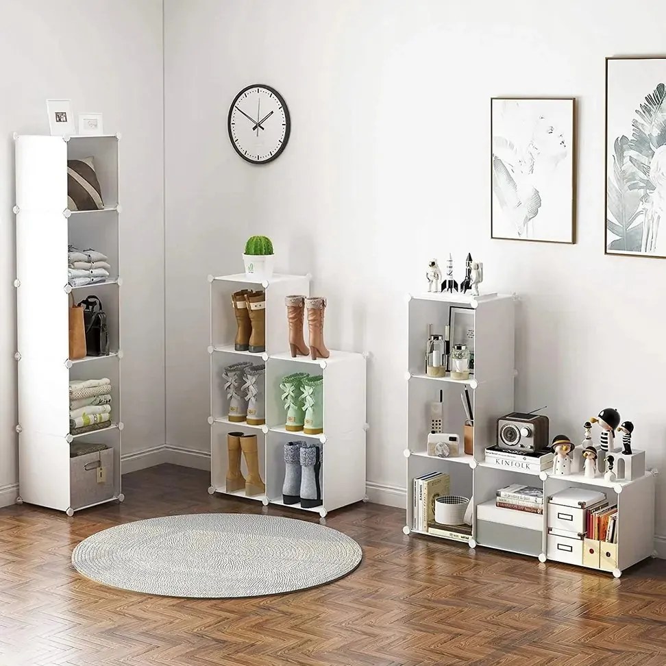 Hogler 3402 Variabilný policový systém 5 políc 175 x 37 x 47 cm, biely
