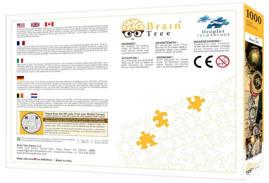 Brain Tree Puzzle Pirátsky stôl 1000 dielikov