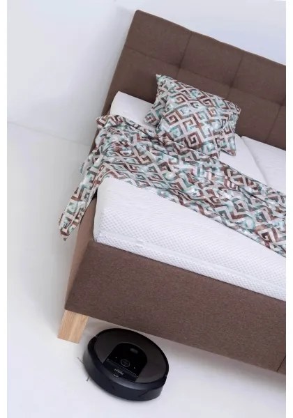 Čalúnená posteľ s úložným priestorom bez matraca MARIA 160x200 cm hnedá