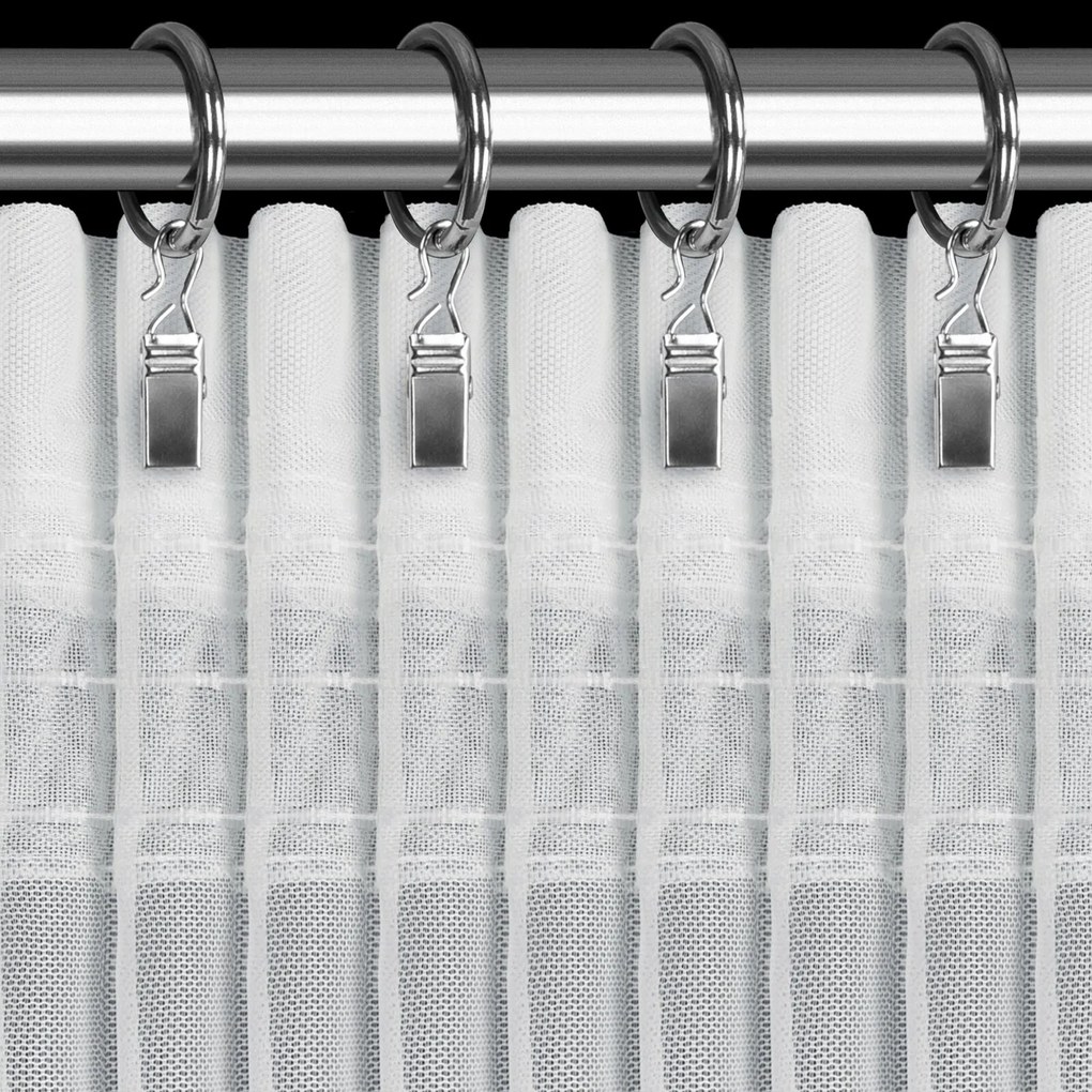 ZÁCLONA NA PÁSKE KATRINA 350X150 CM BIELA