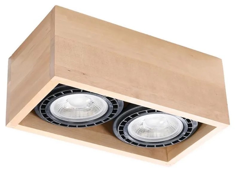 Sollux SL.0916 - Stropné svietidlo QUATRO 2xGU10/40W/230V buk