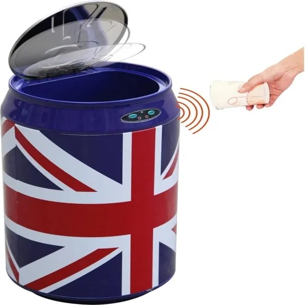 Bezdotykový odpadkový kôš 30l nápojová plechovka UK vlajka