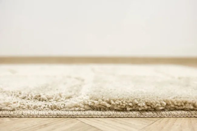 Kúpeľňový koberček Ivona svetlobéžový, línie