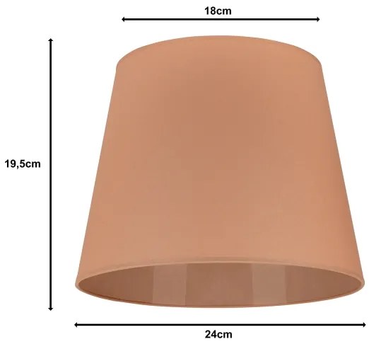 Duolla - Tienidlo k stolnej lampe CLASSIC M E27 pr. 24 cm hnedá