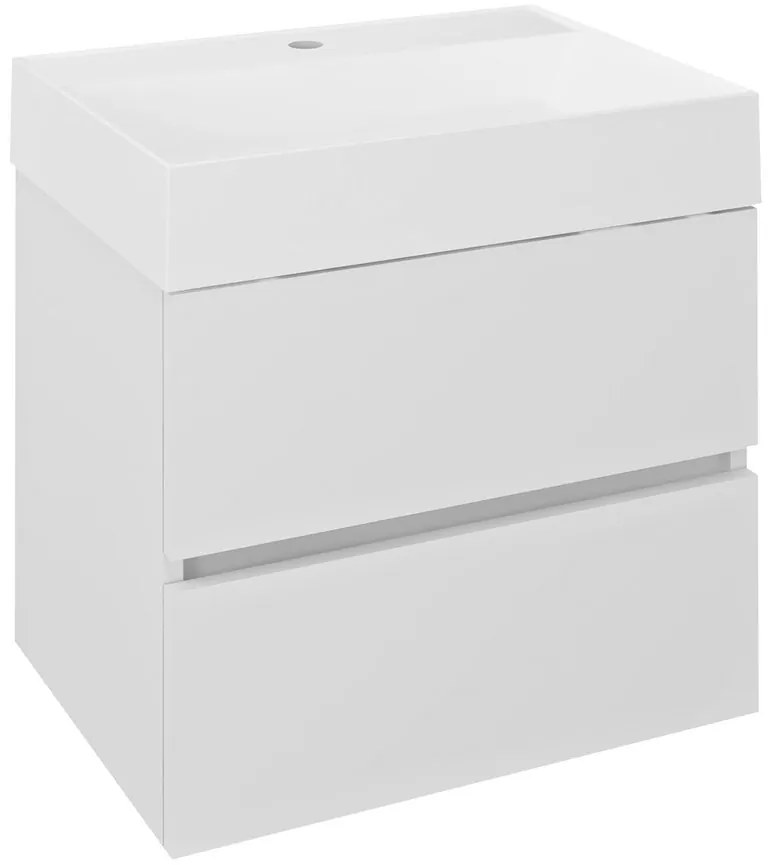 Sapho Sapho, ODETTA umývadlová skrinka 57x50x43,5cm, biela lesk, DT060-3030