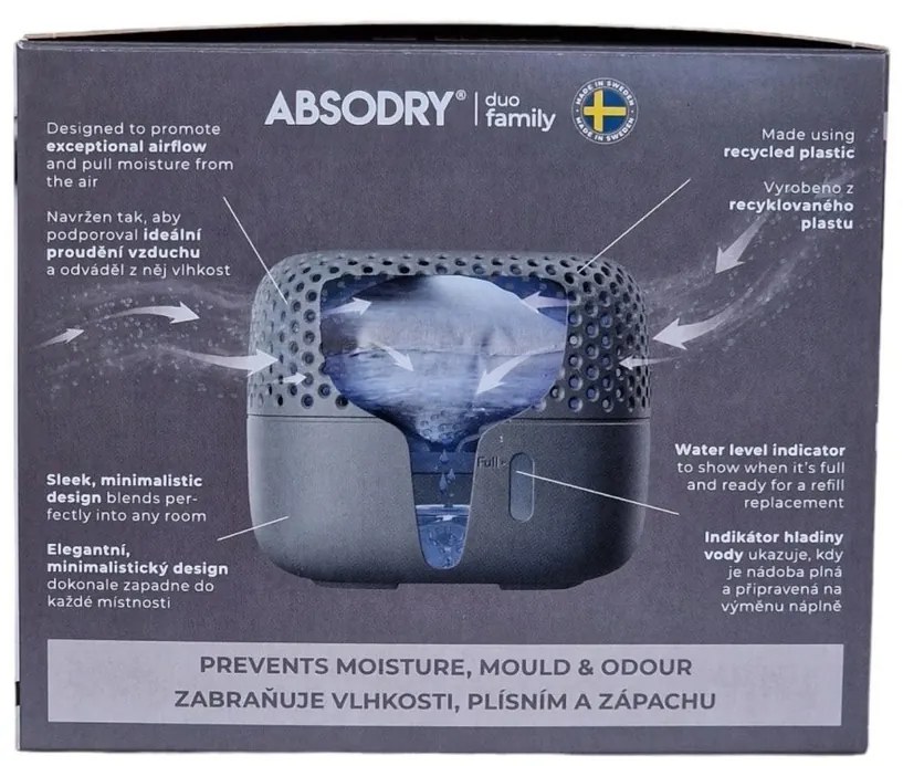 Everbrand pohlcovač vlhkosti Absodry Duo Family Bag 3-series, do 30 m3, Dark Grey