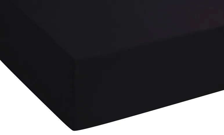 Biberna Napínacia džersejová plachta (čierna, 180 – 200 x 200 cm)  (100227068)