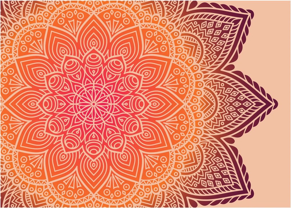Sklenený obraz - Mandala umenia (70x50 cm)