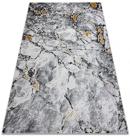 Koberec GLOSS moderný 528A 58 Mramor, kameň, štýlový, glamour slonová kosť / čierna Veľkosť: 120x170 cm