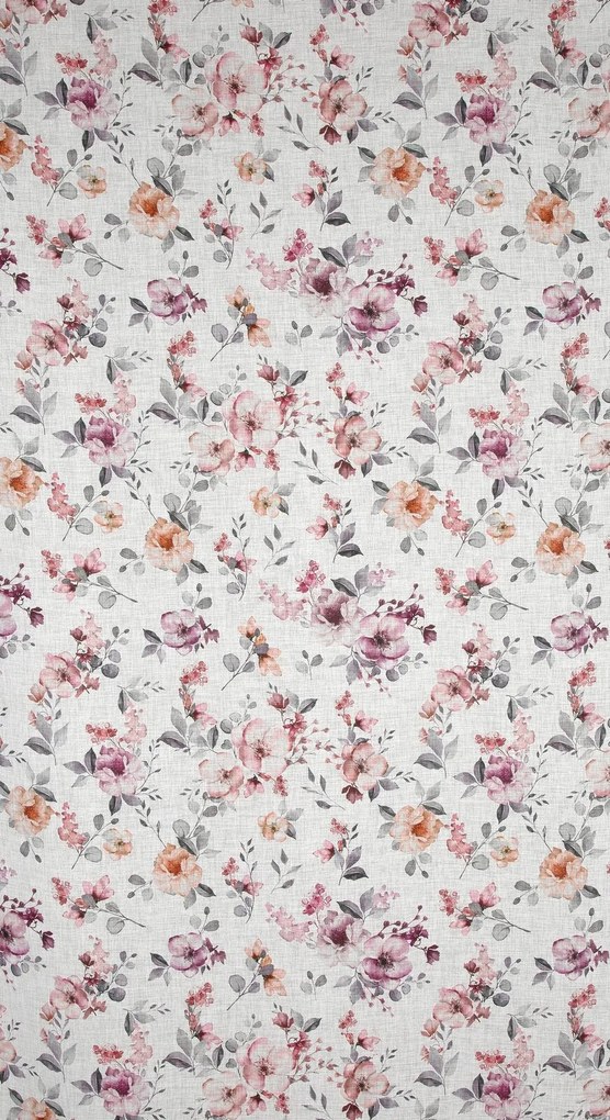 ZÁVES NA KRÚŽKOCH ABRIL 140X250 CM KVETY