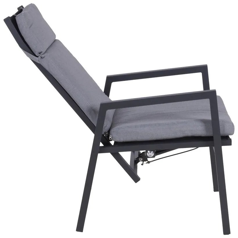 Sivá kovová záhradná stolička Sintra – Garden Pleasure