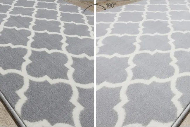 Behúň BCF MORAD Trelis koniczyna marokánska sivý / krém - Výpredaj