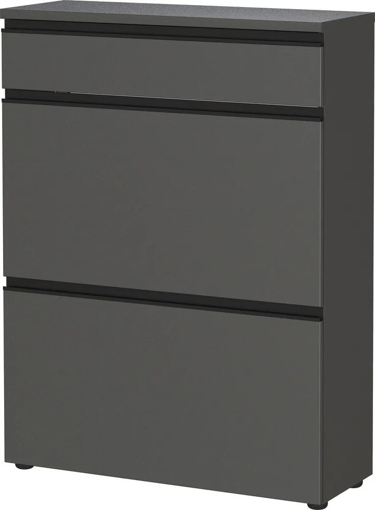 Antracitová skrinka na topánky 80x107x29 cm Baldone – Germania