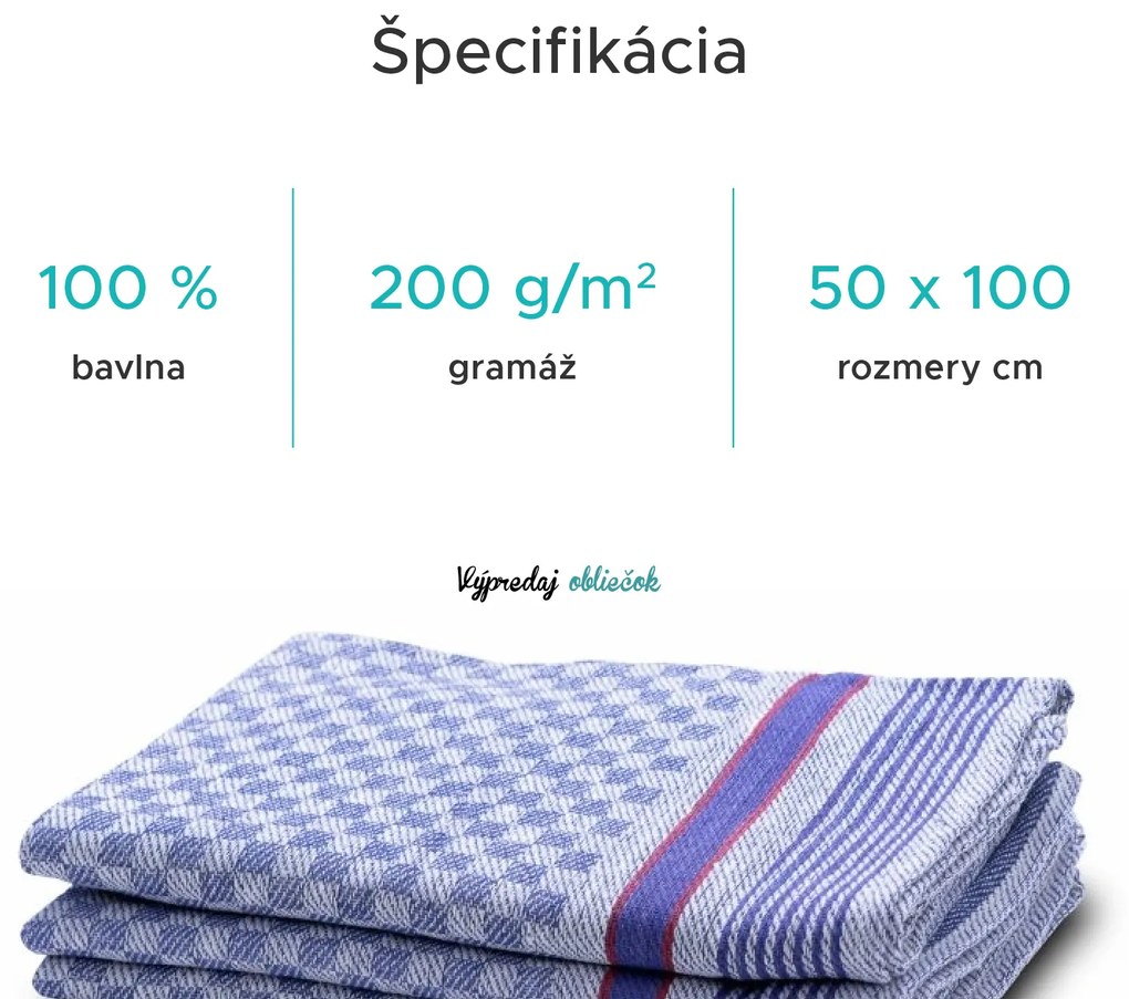 Pracovný uterák TOM 50 x 100 cm, 100% bavlna