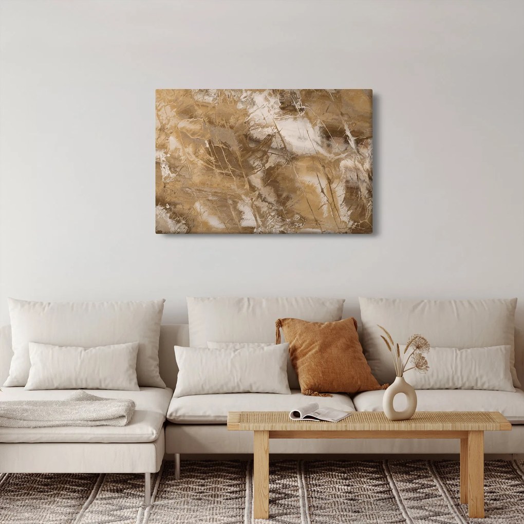 Obraz - Hnedá abstrakcia (90x60 cm)