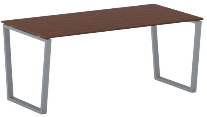 Kancelársky stôl PRIMO IMPRESS, 180x90 cm, sivostrieborná podnož, čerešňa